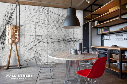 Фотообои в интерьере артикул Induction 32, ИНДУКЦИЯ / INDUCTION, Wall street